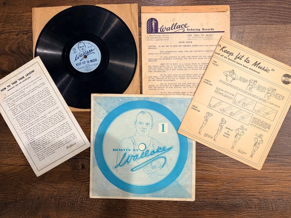 Vintage Wallace Keep Fit to Music Exercise Record No 1 Get Thin to Music Ephemer